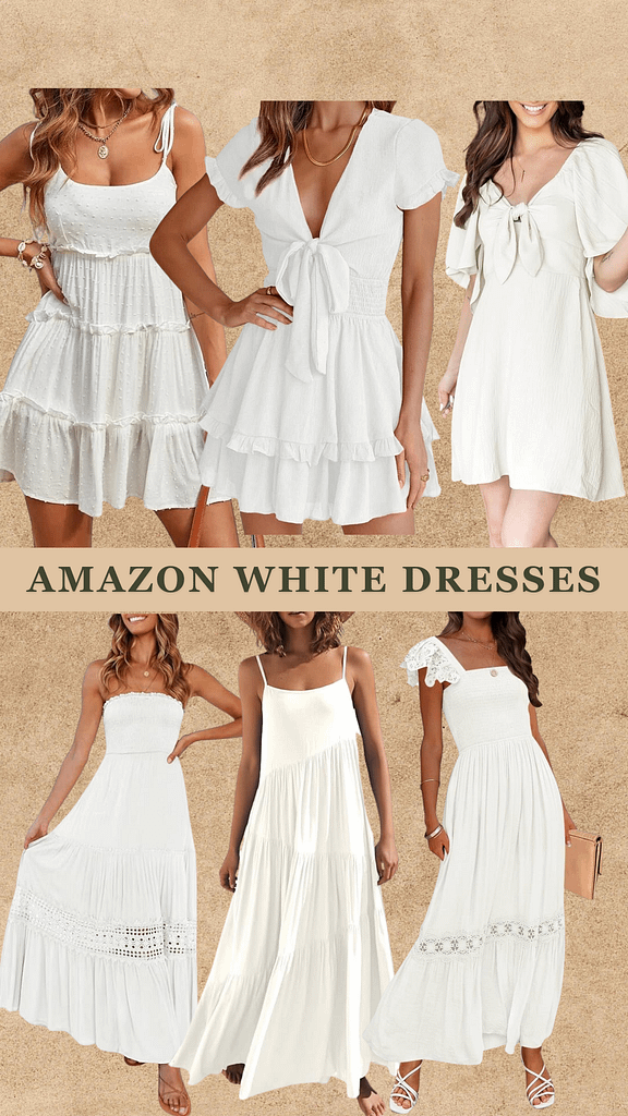 Amazon White Dresses