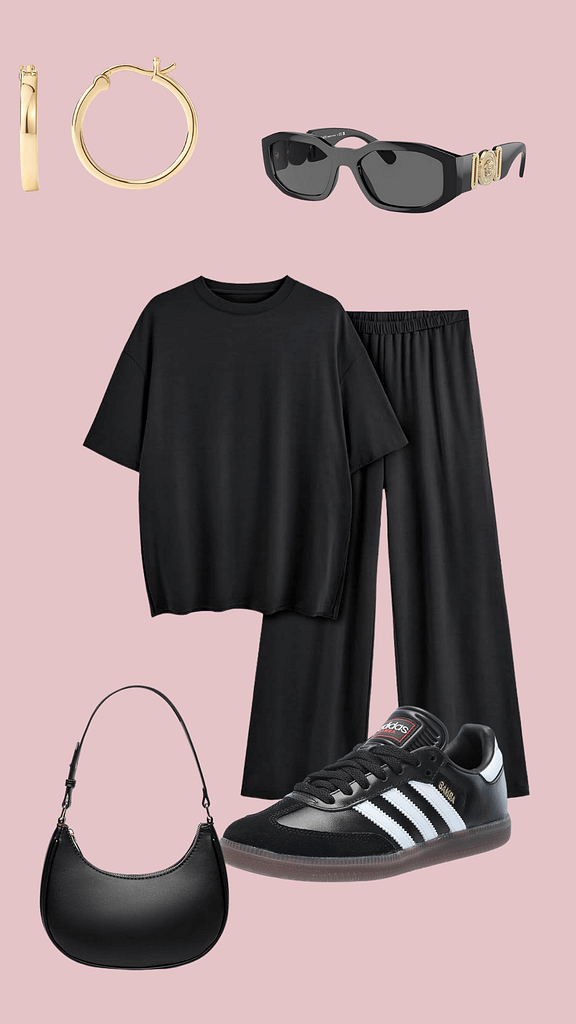 Comfy black outfit spring