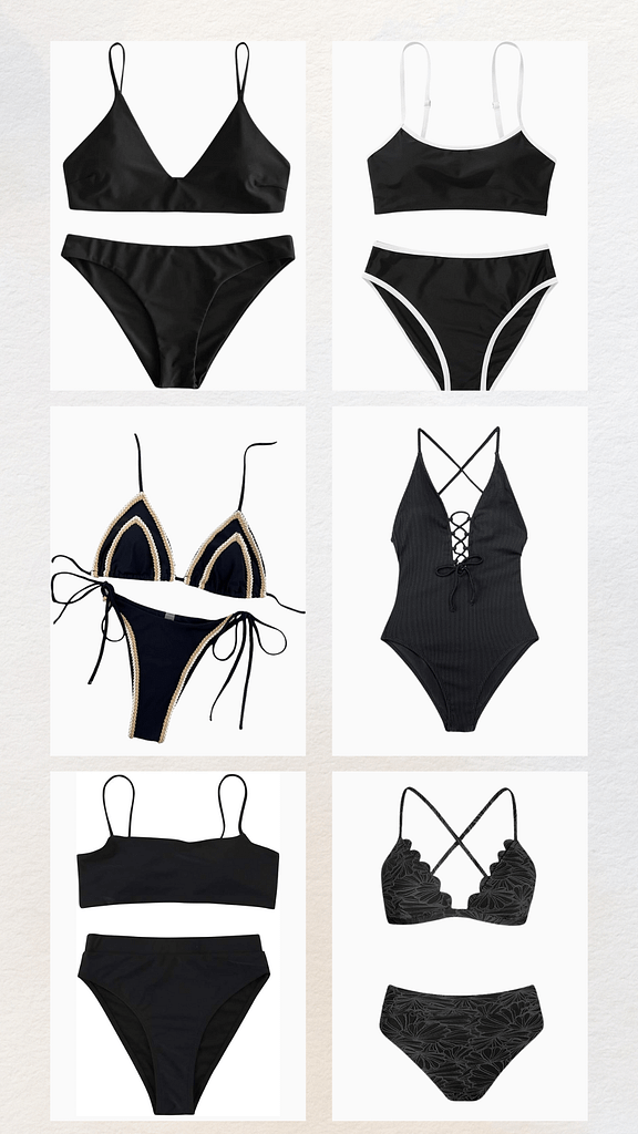 Cute black bikinis